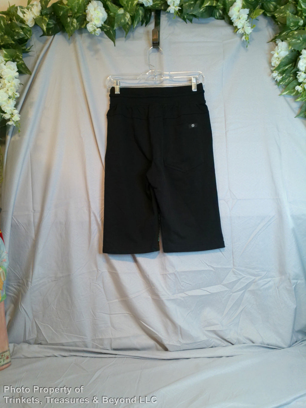 Stitch Remarkable Black Board Shorts with Red, Yellow & Teal Patches, Size S