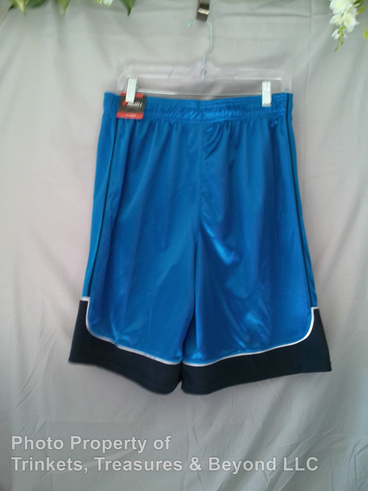 Men's AND1 Basketball Short 11" inseam Blue and Black Size M