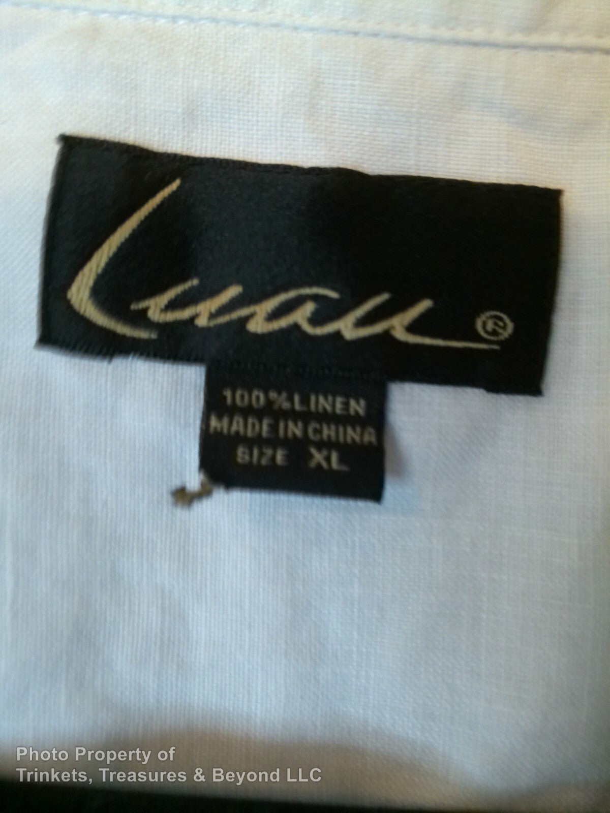 Men's Luau Button-Up Short Sleeve Shirt, White with Floral Print Size XL