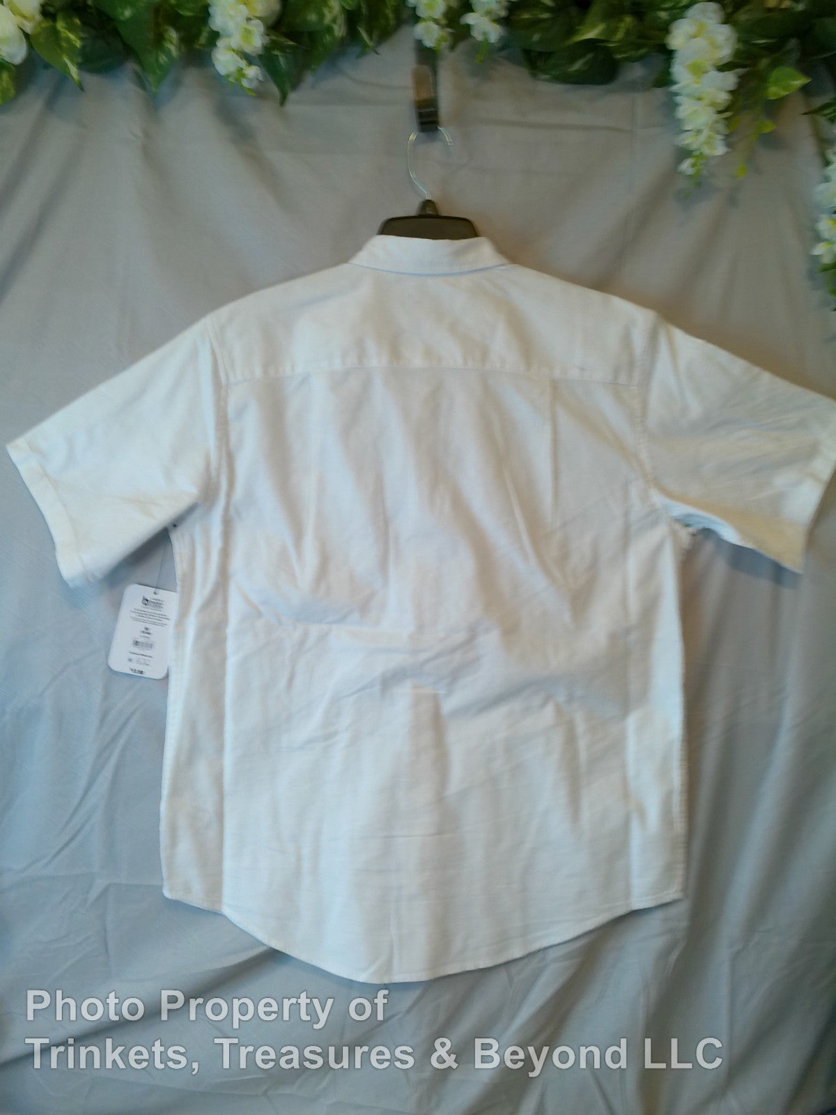 Men's George Button Down Short Sleeve Casual Shirt with Pocket White Size M