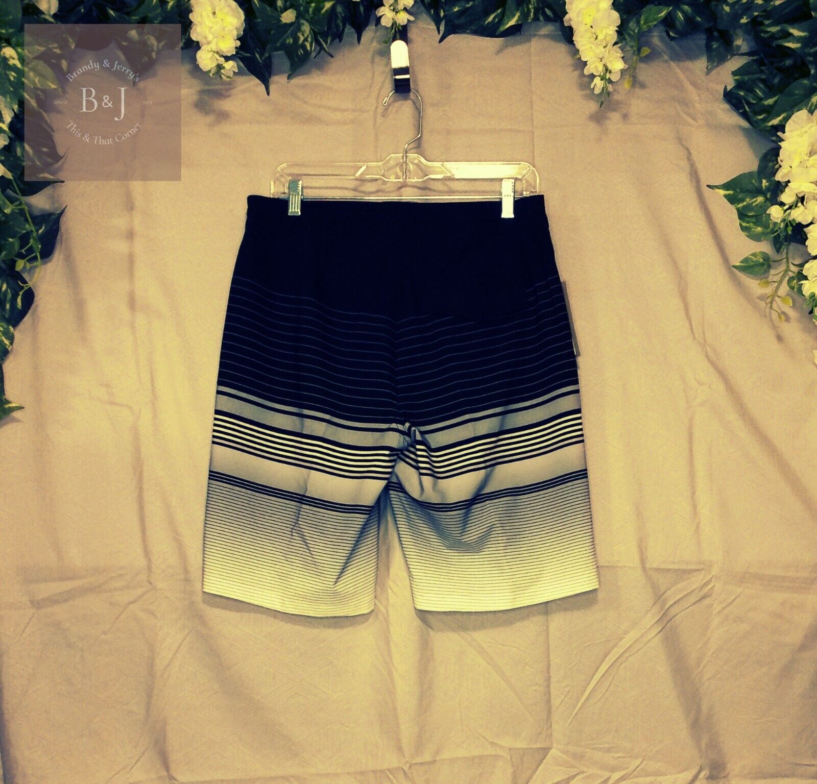 Men's Goodfellow Board Shorts Black, Gray, White UPF 50+ Waist 30