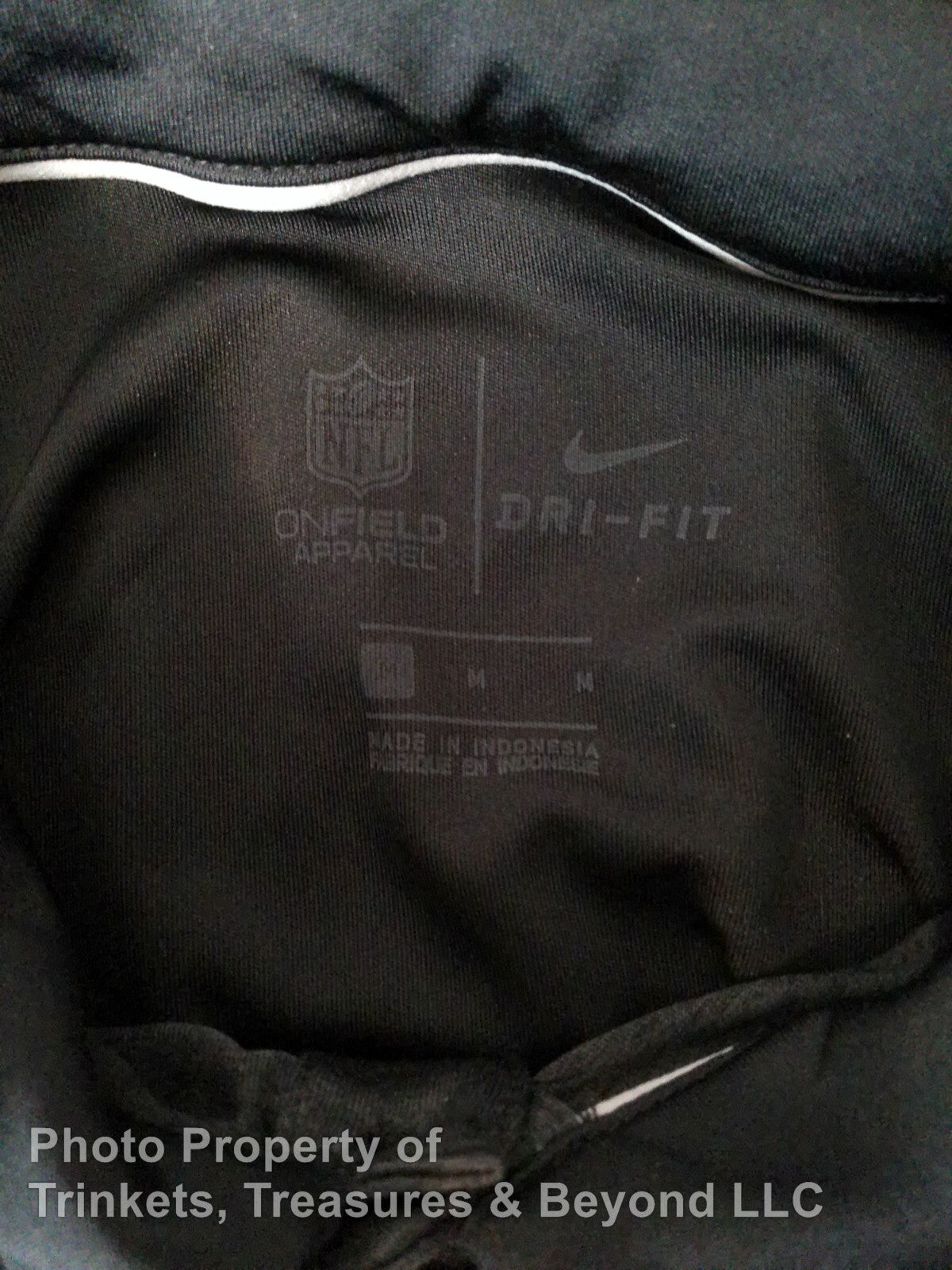 Men's NFL Onfield Polo Raiders by Nike Dri-Fit Black Size M