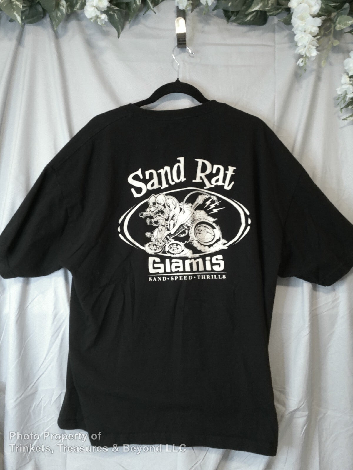 Men's Glamis Sand Rat T-Shirt Short Sleeve Black Size 2XL