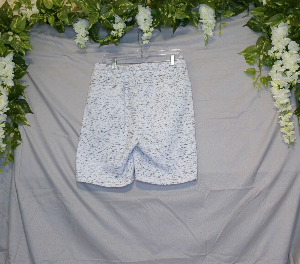 Men's Brooklyn Cloth Drawstring Knit Shorts White and Black Size M