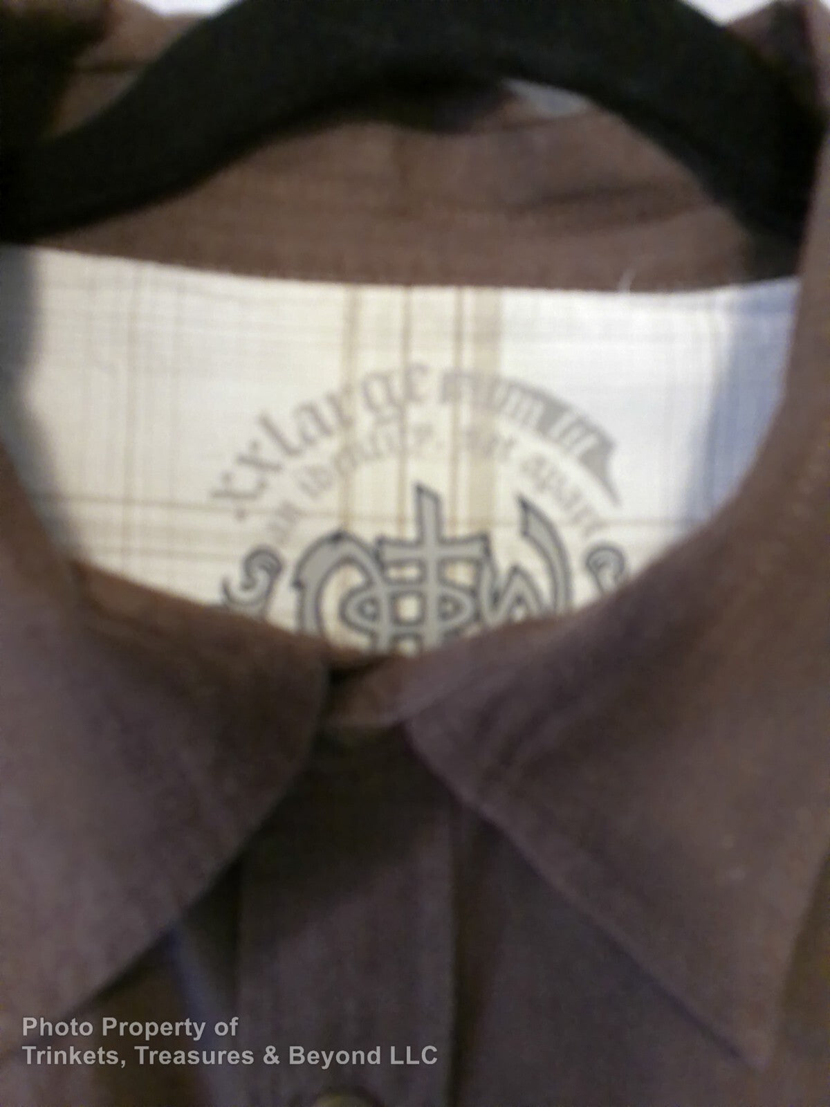 Men's NOTW (Not of This World) Long Sleeve Button-Up Shirt, Brown, Size 2XL