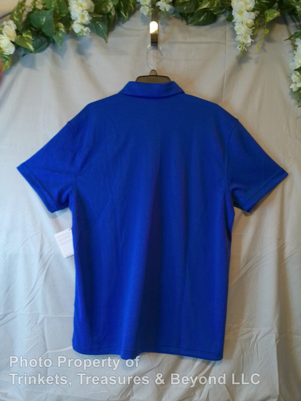 Men's Reebok Moisture Management Polo Dazzling Blue 