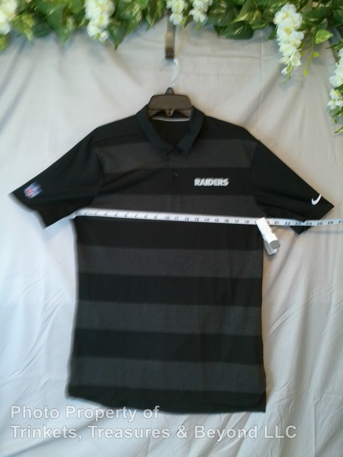 Men's NFL Onfield Polo Raiders by Nike Dri-Fit Black Size M