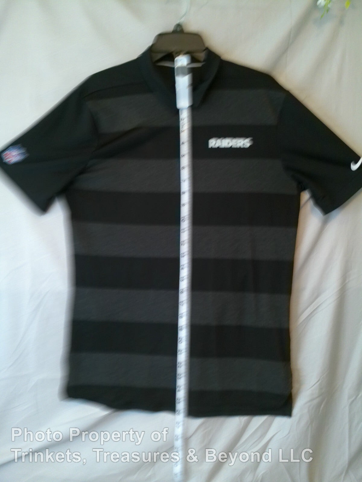 Men's NFL Onfield Polo Raiders by Nike Dri-Fit Black Size M