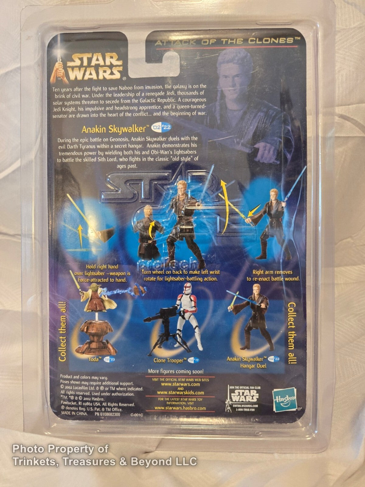 Star Wars Attack of the Clones Anakin Skywalker Hangar Dual action Figure