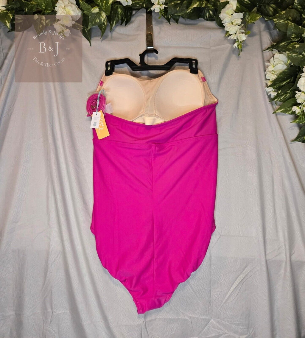 Women's Kona Sol Swimsuit Full Seat w/ Tummy Control Pink Size 20