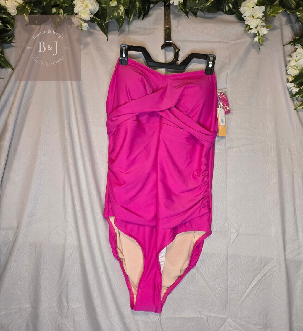 Women's Kona Sol Swimsuit Full Seat w/ Tummy Control Pink Size 20