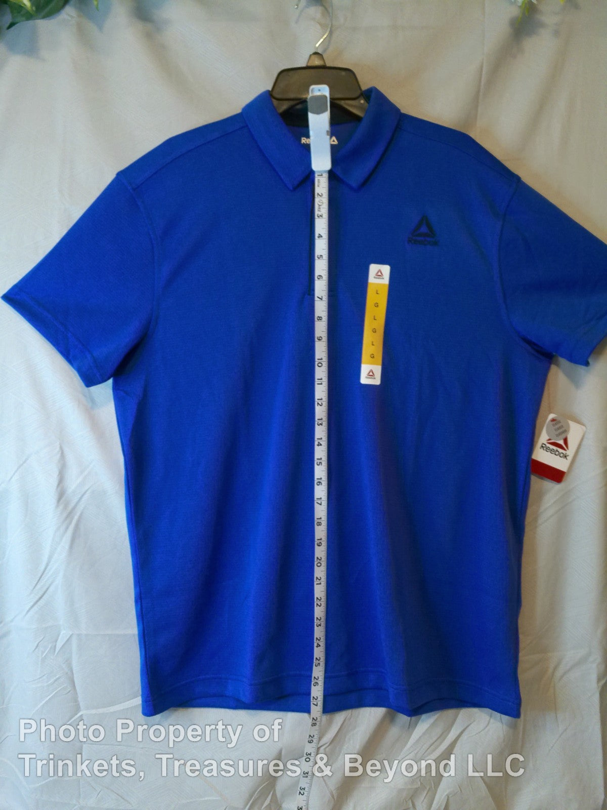 Men's Reebok Moisture Management Polo Dazzling Blue 
