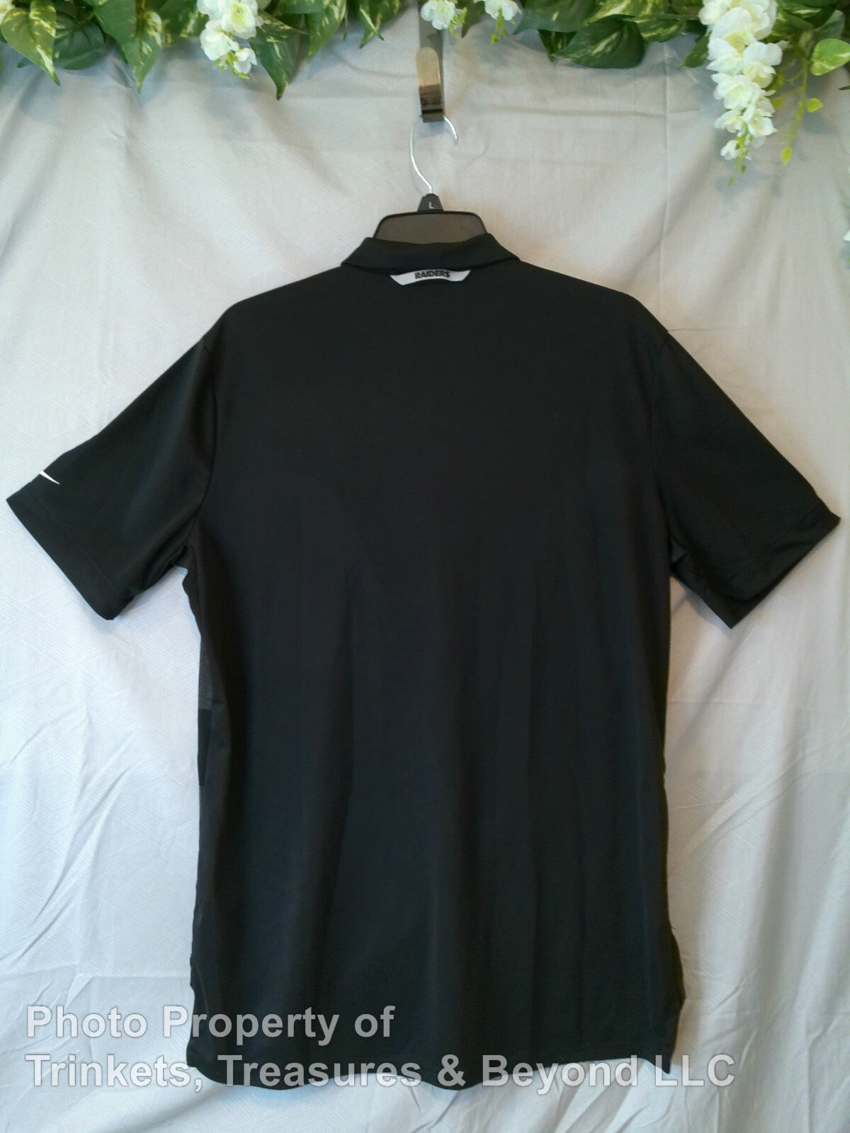 Men's NFL Onfield Polo Raiders by Nike Dri-Fit Black Size M