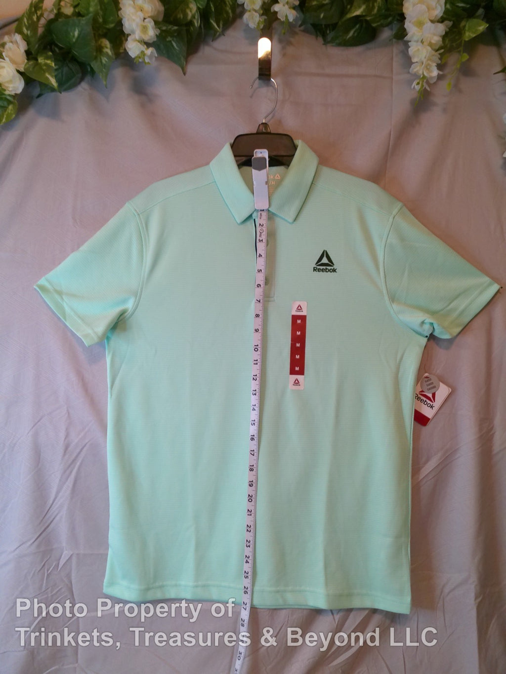 Men's Reebok Moisture Management Polo Yucca (Mint Green)